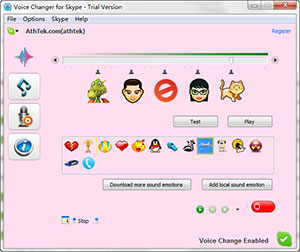 Skype Voice Changer Screenshot Main