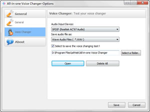 Voice Changer Screenshot Option